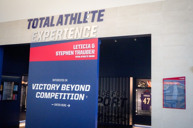 Entrance to the Total Athlete Experience room in the Fieldhouse