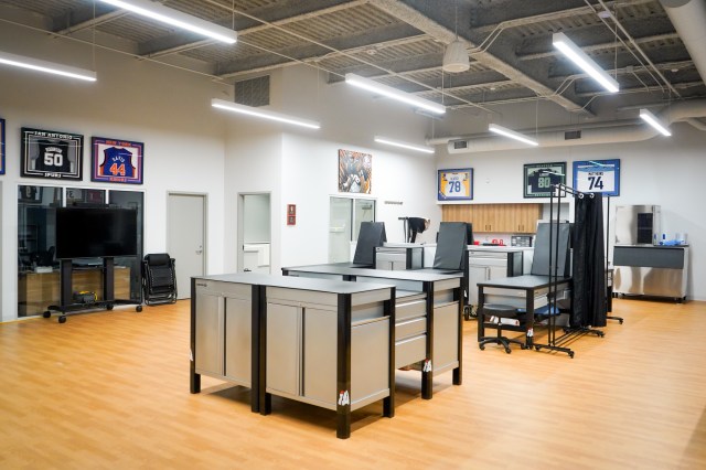 Athletic training room with treatment tables in the Fieldhouse